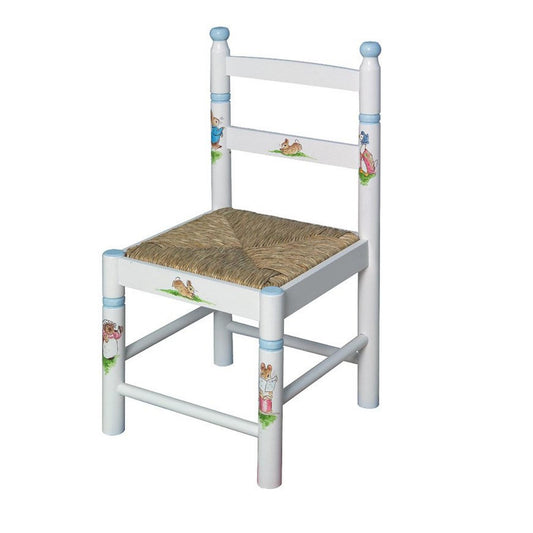 Hand-painted Rush Seated Chair in Hello Magazine