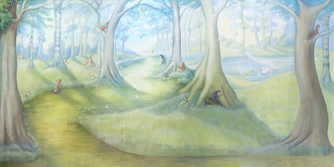 Woodland Twilight Mural in Palace