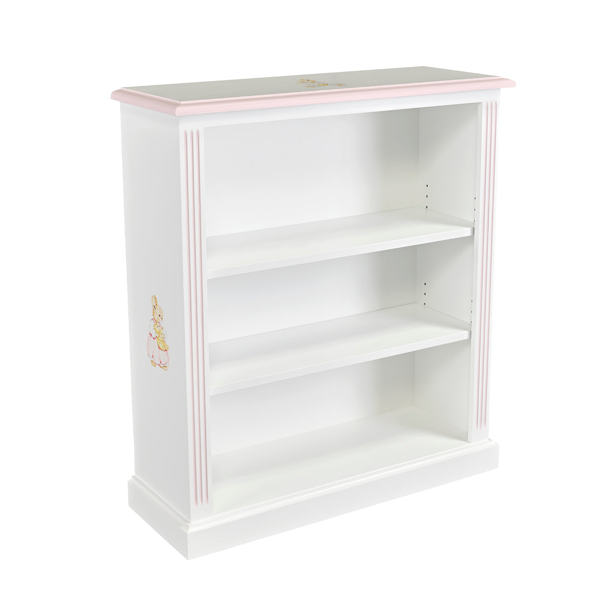 Small Lara Bookcase - Barbara’s Bunnies with Dragons Pink Trim