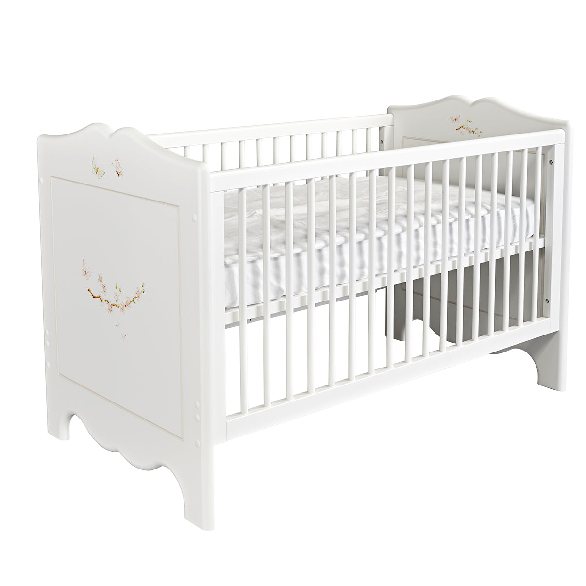 Dragons Cot Bed - Linen Blossom with Soft Jute Trim