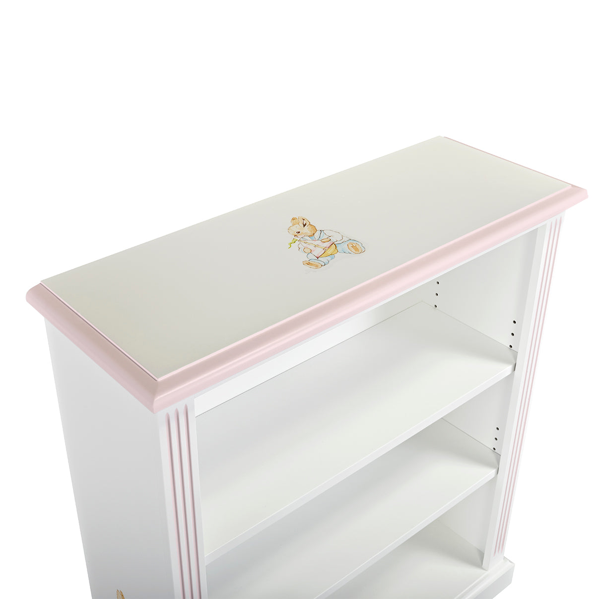 Small Lara Bookcase - Barbara’s Bunnies with Dragons Pink Trim
