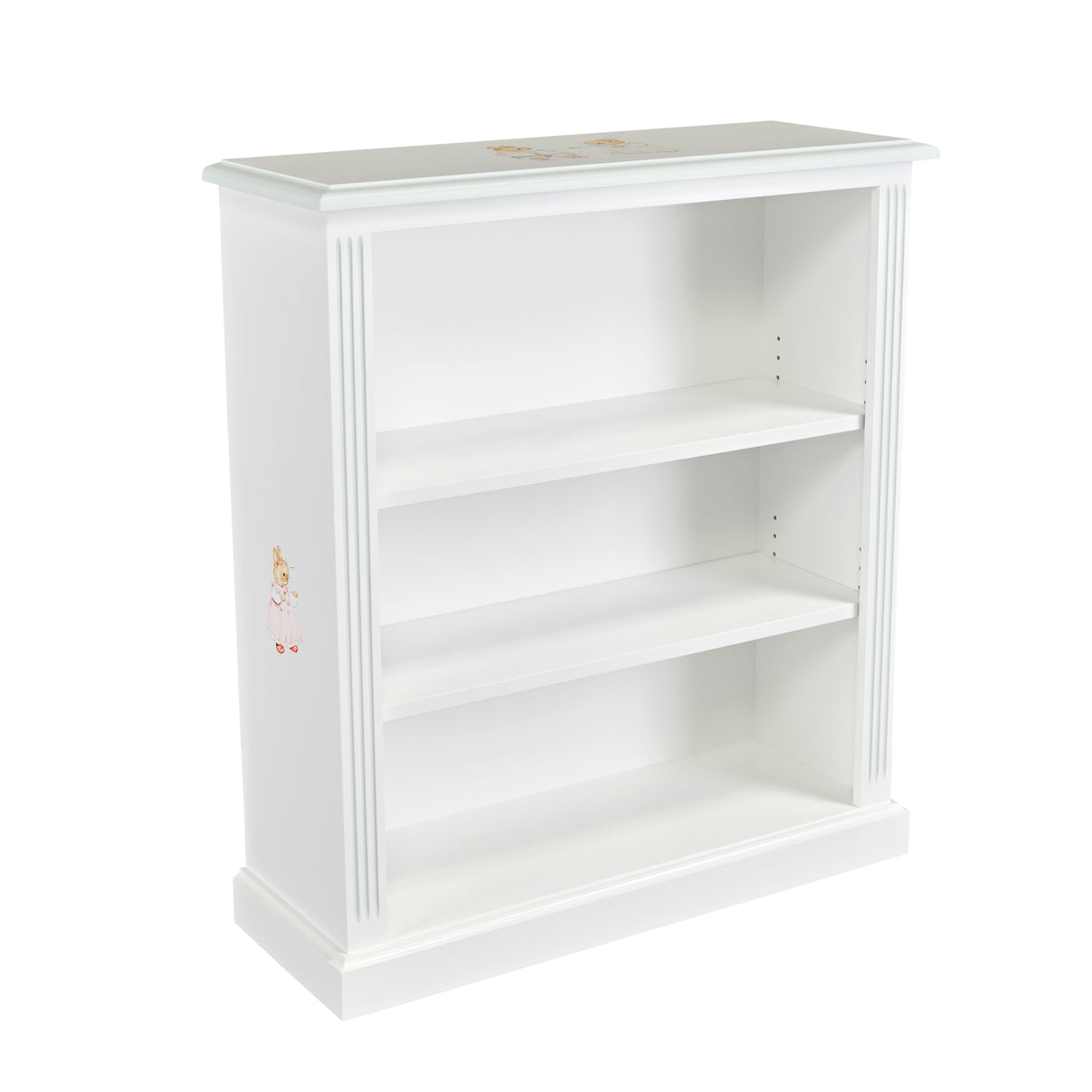 Small Lara Bookcase - Designer Bunnies with Chic Grey Trim