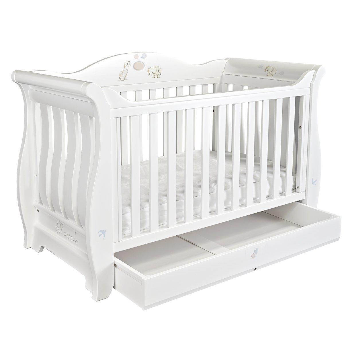 Sleigh Cot Bed - Playful Elephants