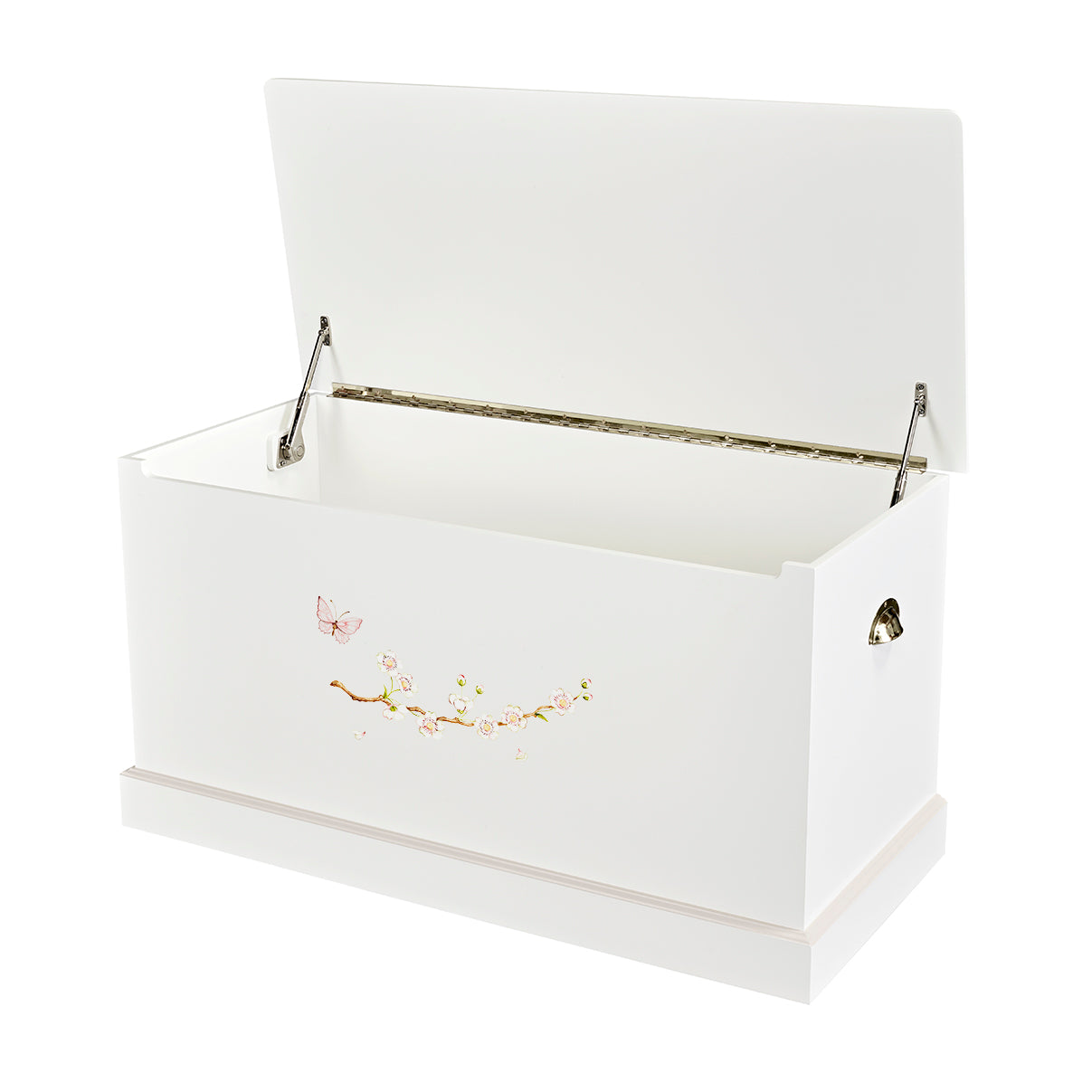 Large Dragons Toy Box - Linen Blossom with Briar Pink Trim