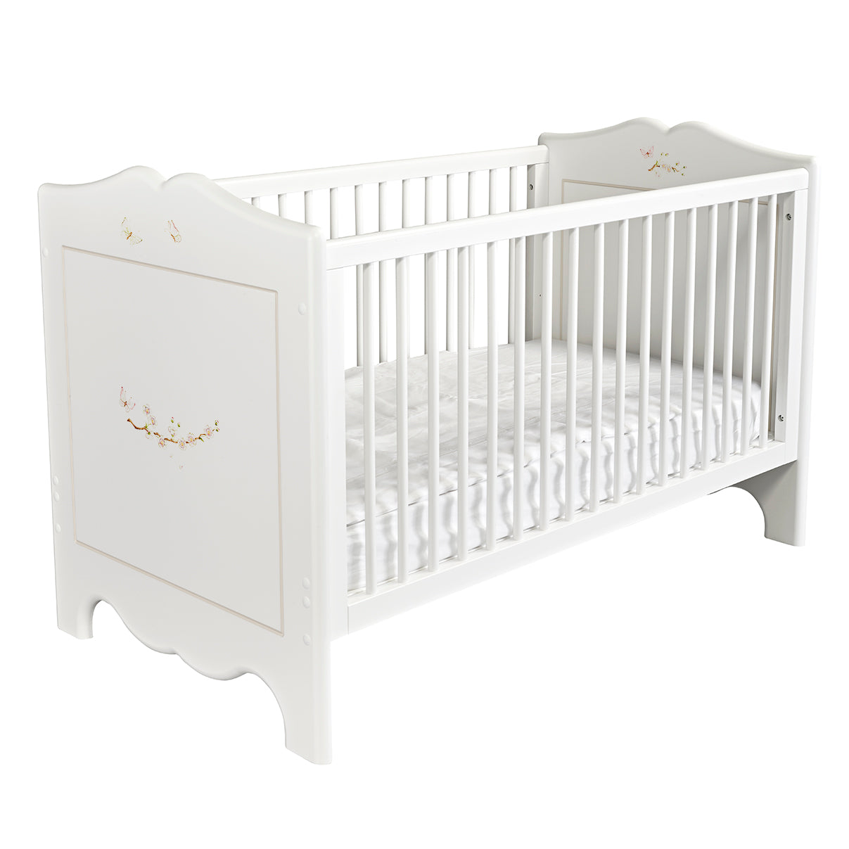 Dragons Cot Bed - Linen Blossom with Soft Jute Trim