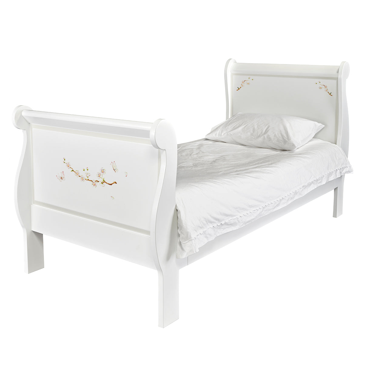 Single Sleigh Bed - Linen Blossom