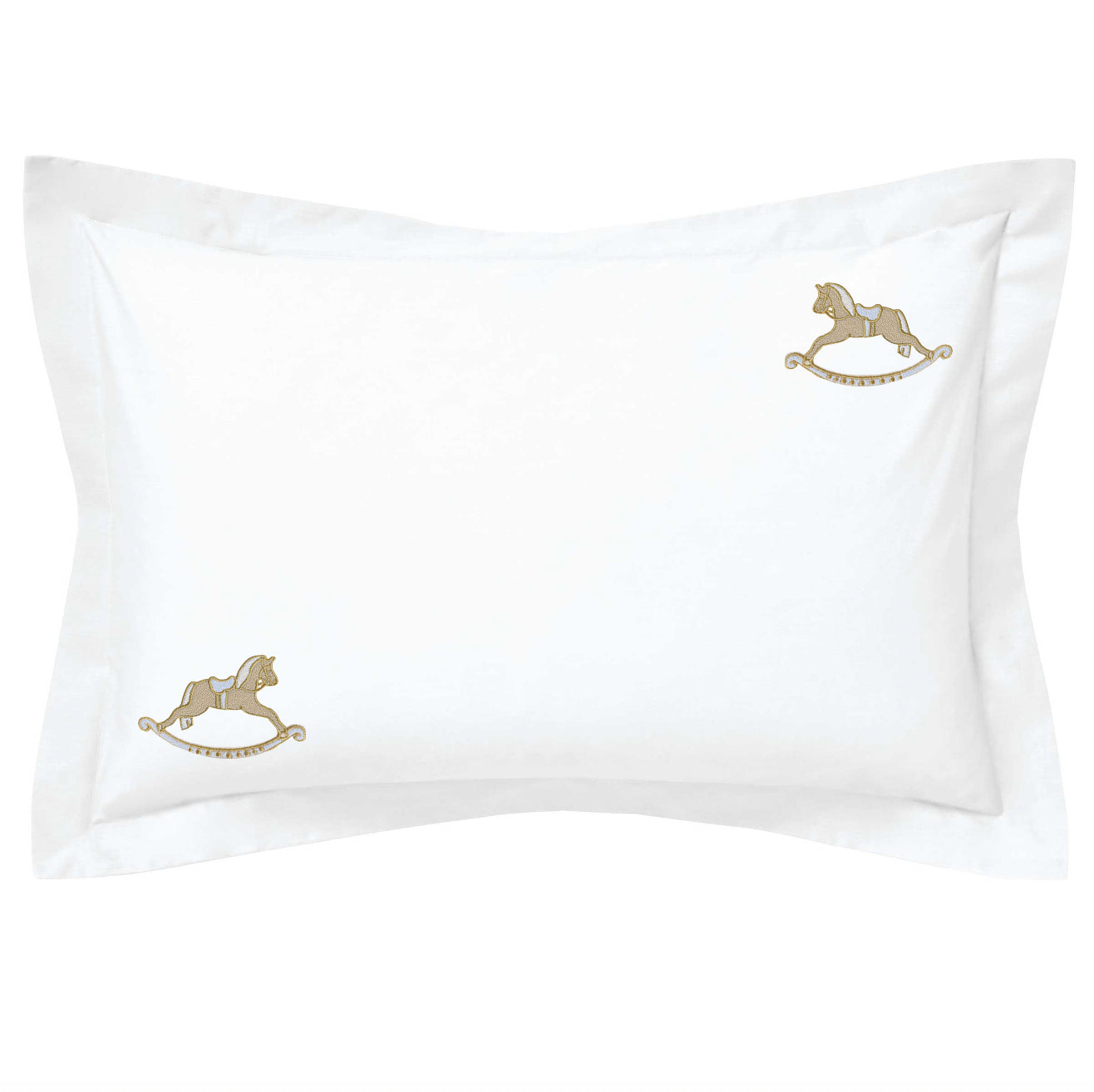 Cotton Children's Bedding - Blue Rocking Horse