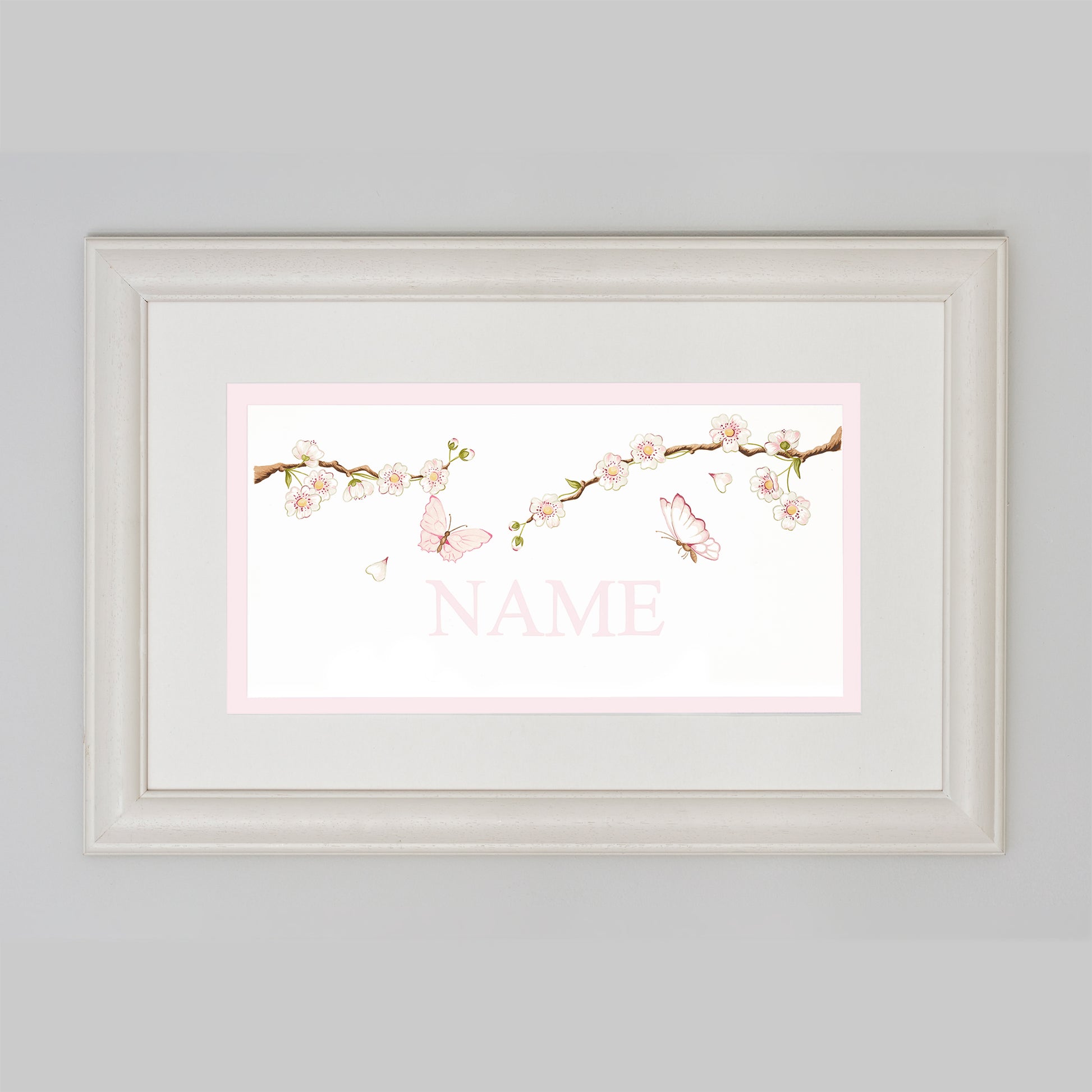 Bespoke Name Picture - Linen Blossom