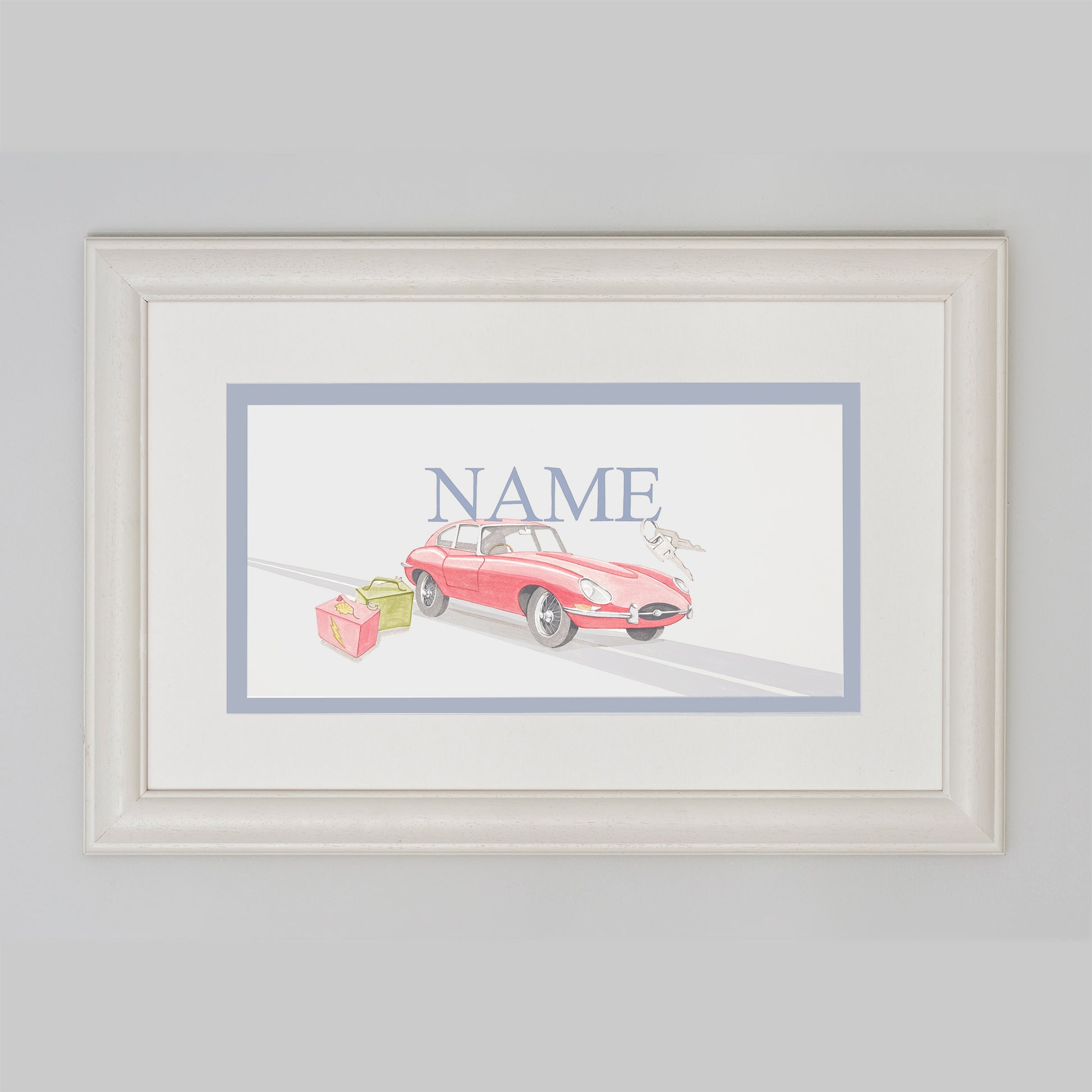 Bespoke Name Picture - Vintage Transport