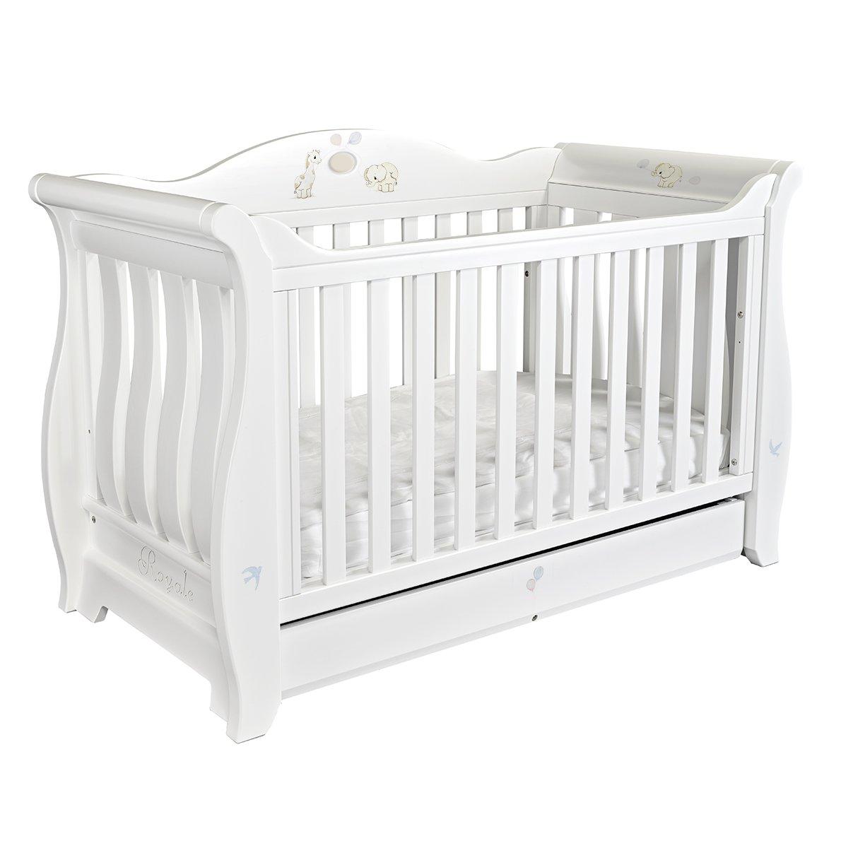 Sleigh Cot Bed - Playful Elephants