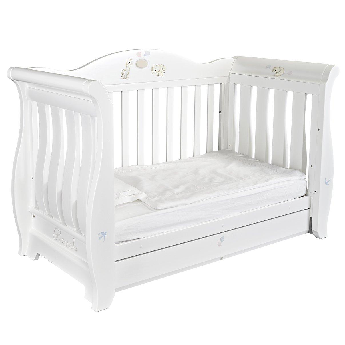 Sleigh Cot Bed - Playful Elephants